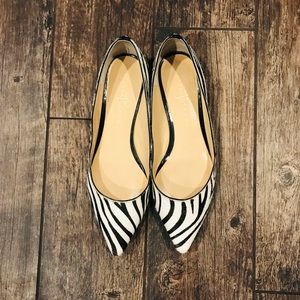 Size 9M, Zebra Ballet Flats Ivanka Trump